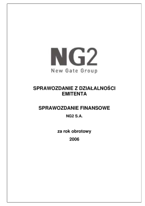 Jednostkowy raport roczny za 2006 r.