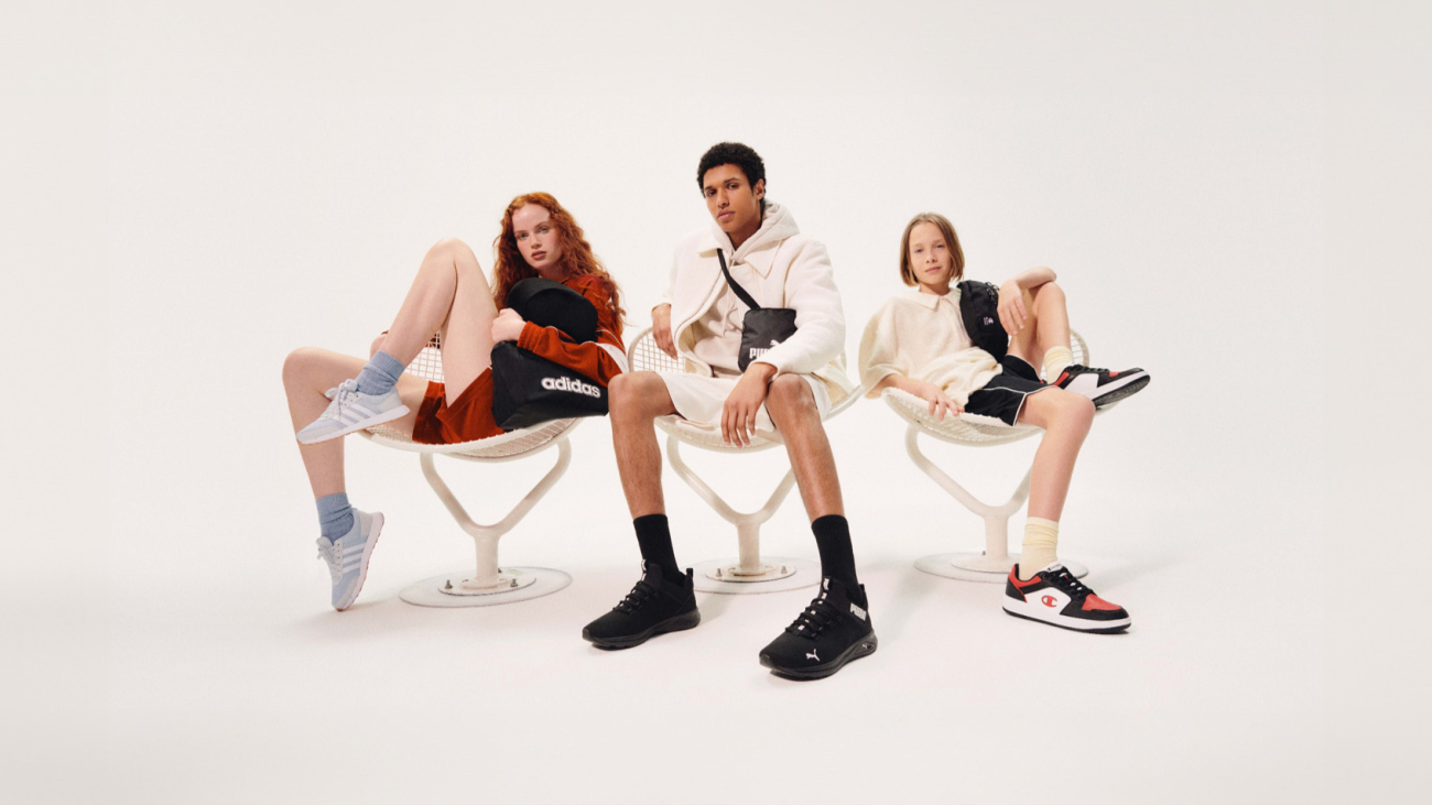Step into the spotlight with sport style icons from adidas, Champion, Puma, Reebok, Sprandi, and Vans!