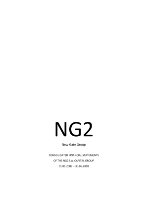 Consolidated financial statements of NG2 S.A. Group for 01.01.2008 to 31.12.2008