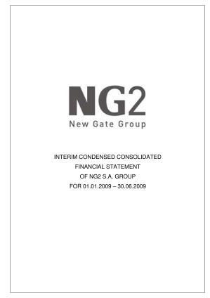 Interim condensed consolidated financial statement of NG2 S.A. Group for 01.01.2009 to 30.06.2009