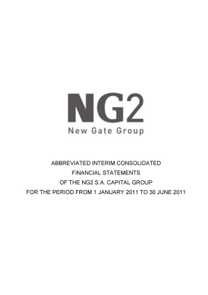 Consolidated financial statements of NG2 S.A. Group for 01.01.2011 to 30.06.2011