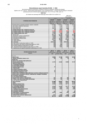 Skonsolidowany raport kwartalny za IV kwartał 2004 r.