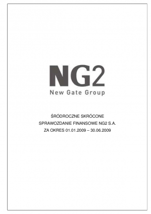 Śródroczne skrócone jednostkowe sprawozdanie finansowe za I półrocze 2009 r.