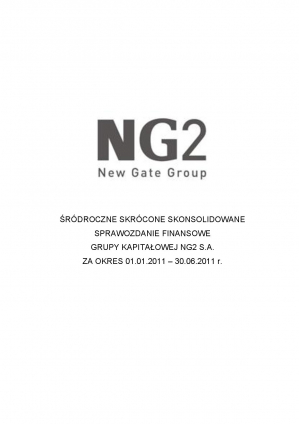 Śródroczne sprawozdanie finansowe GK NG2 S.A. i NG2 S.A. za okres 01.01.2011-30.06.2011