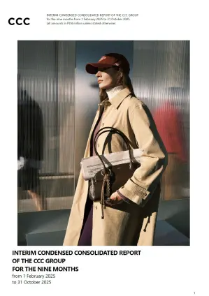 Interim Condensed Consolidated Report of the CCC Group for the nine months of 2025