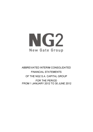 Consolidated financial statements of NG2 S.A. Group and the NG2 S.A. for 01.01.2012 to 30.06.2012