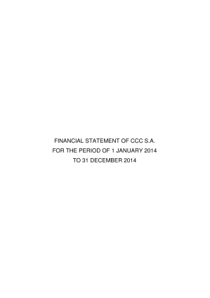 Financial statements of CCC S.A. for 01.01.2014 - 31.12.2014