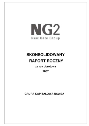 Skonsolidowany raport roczny za 2007 r.