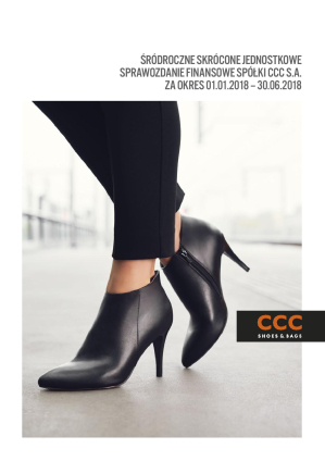 Śródroczne sprawozdanie finansowe GK CCC SA i CCC SA za 01.01.2018 - 30.06.2018